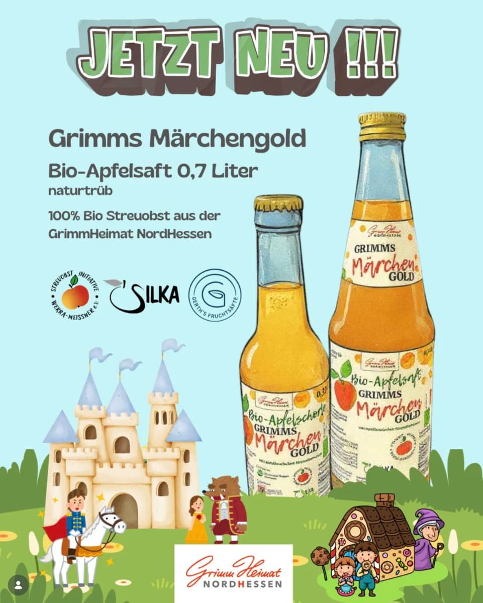 Jetzt neu: Grimms Märchengold in der 0,7-Liter-Glasflasche